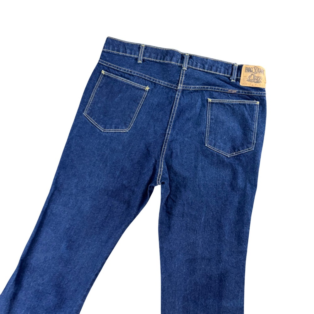 VTG Big Yank USA Made Jeans 38x29 Union Made‎ Dark Wash Denim Workwear